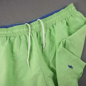 Vintage Retro Polo Ralph Lauren Pony Nylon Swim Trunks Green Men's XXL Pockets